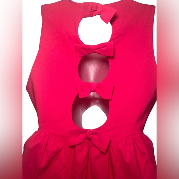 Maeve New NWOT Sleeveless Pink High Neck Back Bow Mini Dress Small - Picture 6 of 8